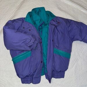 Kids Purple and Teal Down Jacket